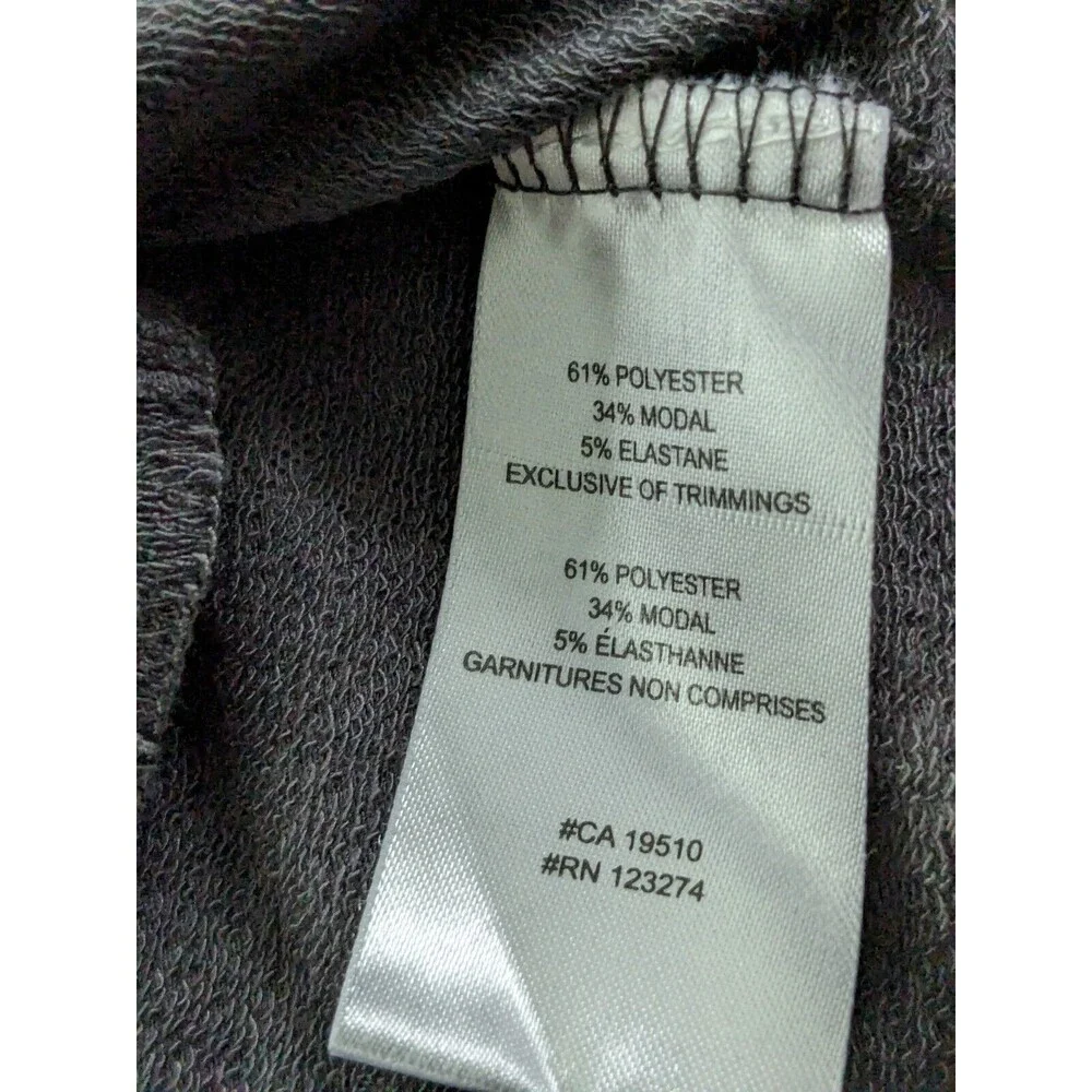 Lole Women's sz M Mixed Media Cotton Modal Grey Sweatshirt Pullover Burnout - Picture 12 of 15